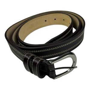 BELT MASTER Men’s Genuine Italian Leather Belt Brown Size 46‎